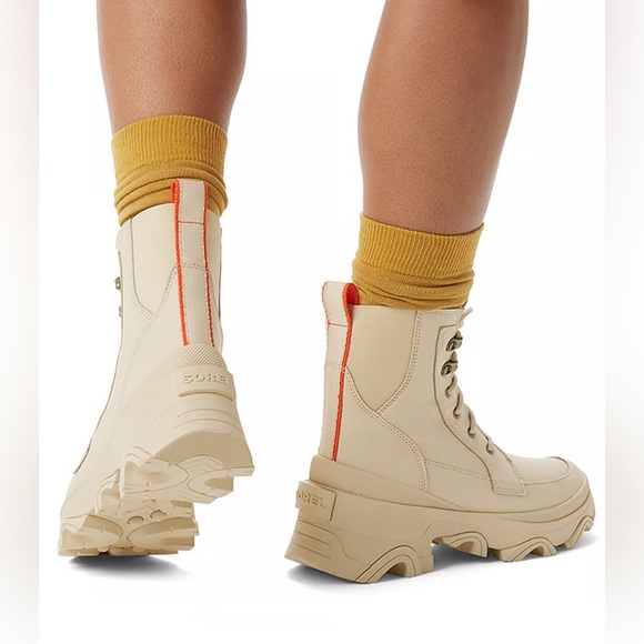 BRAND NEW SOREL BREX BOOT LACE WP Bleached (Ceramic/Optimized Orange) W 8.5 US - Picture 10 of 14
